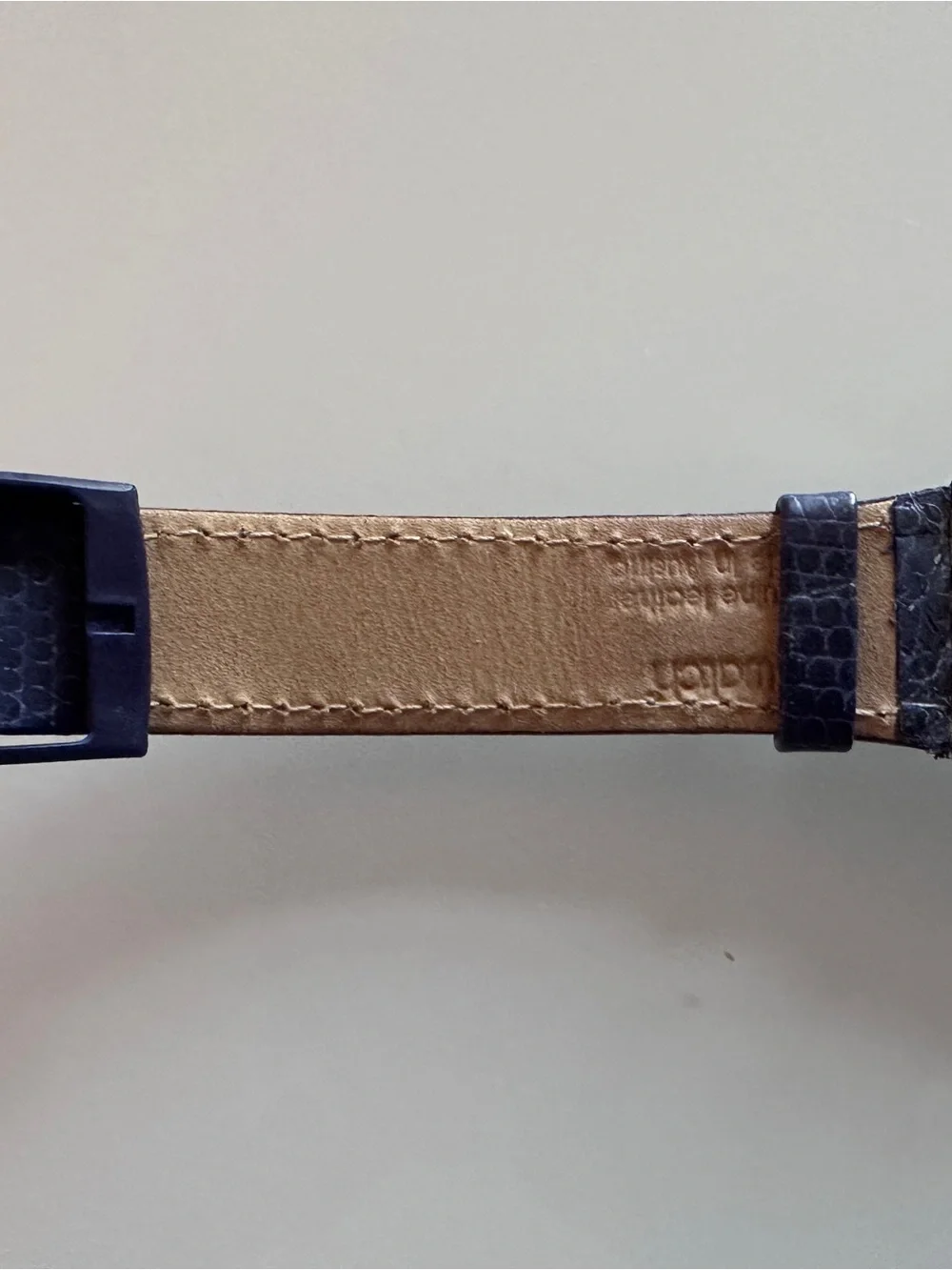 Swatch GX123 Alexander Steel Case Metallic Dial Embossed Purple Leather Strap